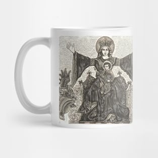 Saint Mary and her baby Jesus Mug